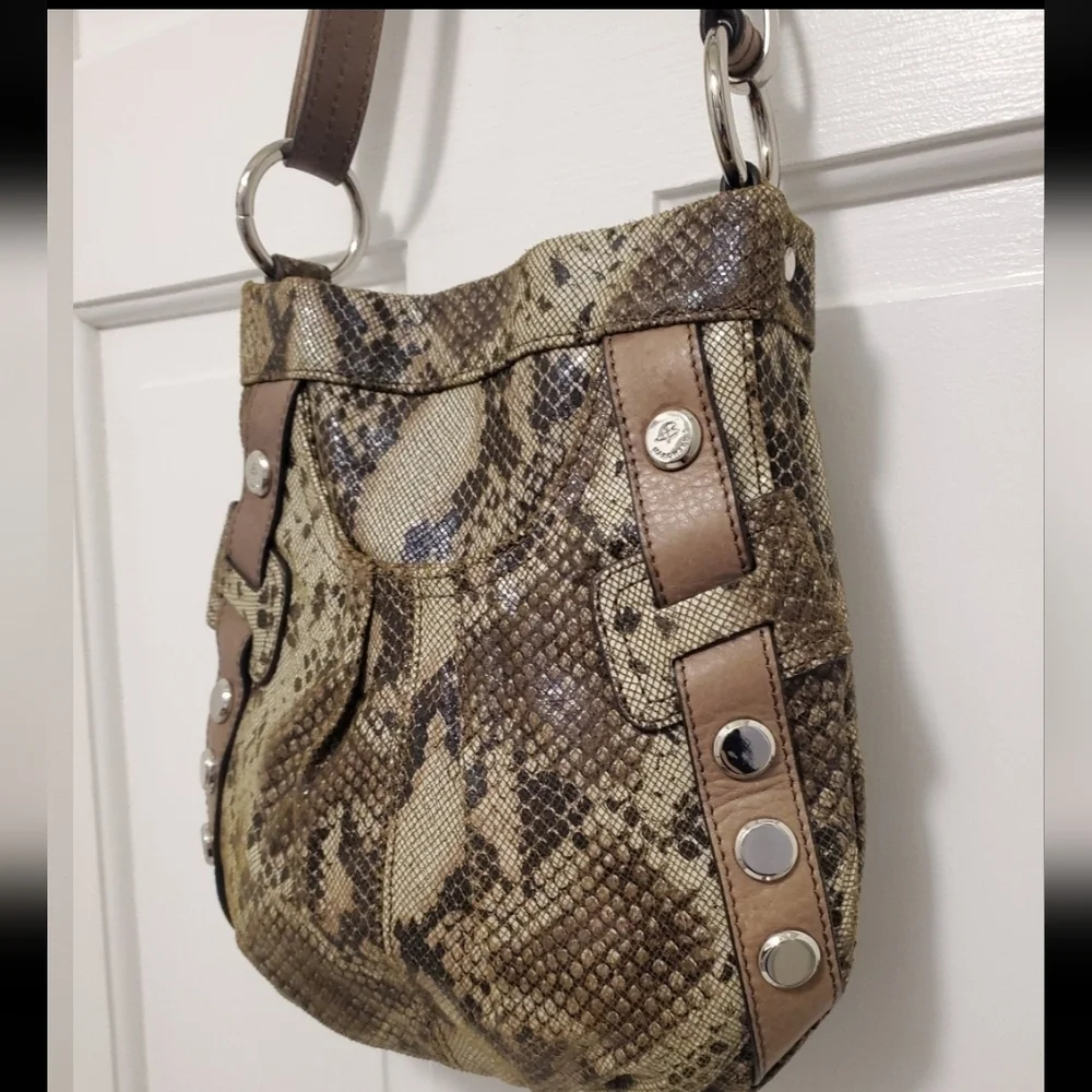 B. MAKOWSKY Snakeprint Leather Crossbody/Shoulder Bag - Picture 6 of 6